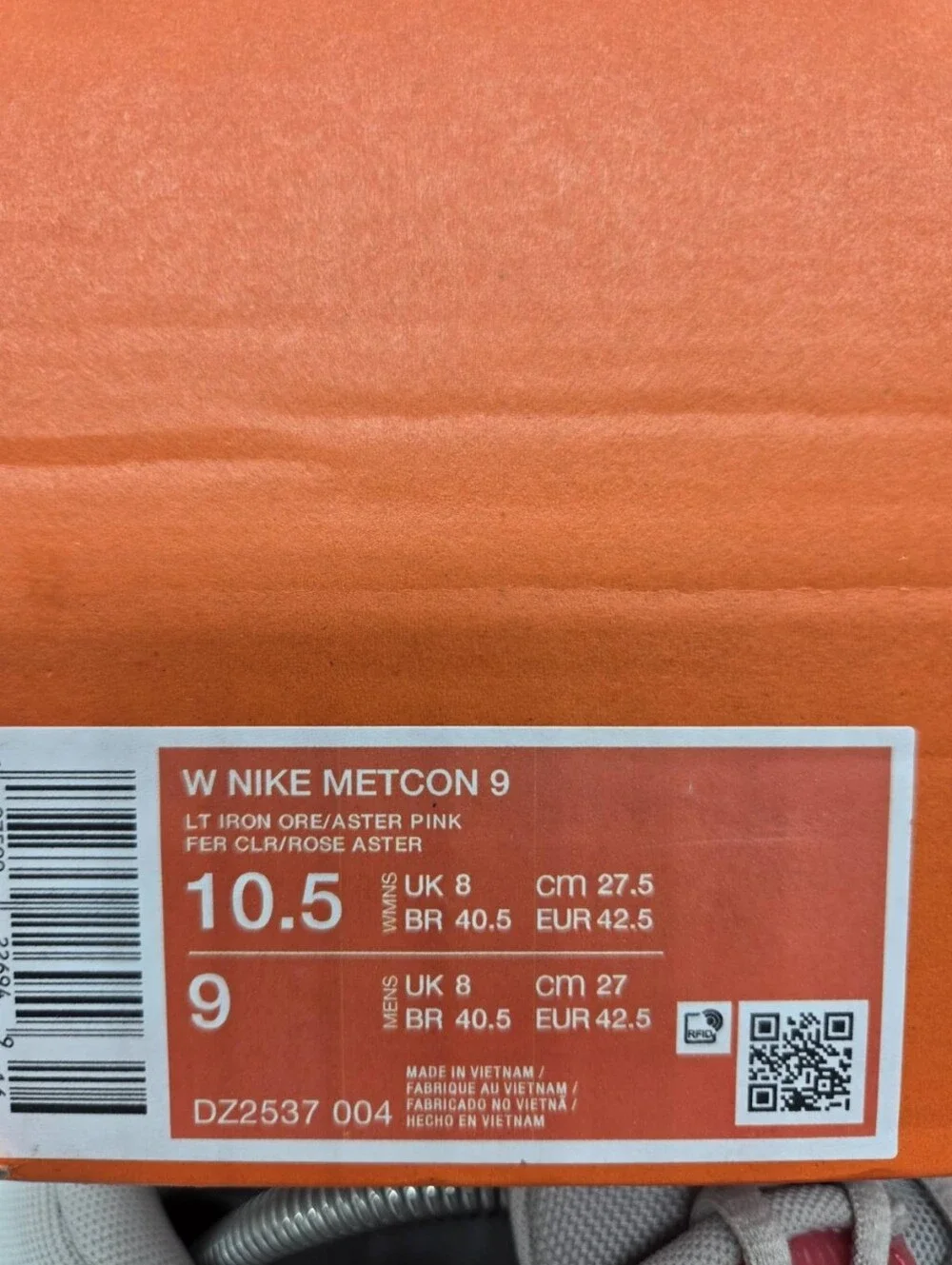 Nike Metcon 9 Light Iron Ore Light Orewood Brown Women's Workout Shoes Size 10.5